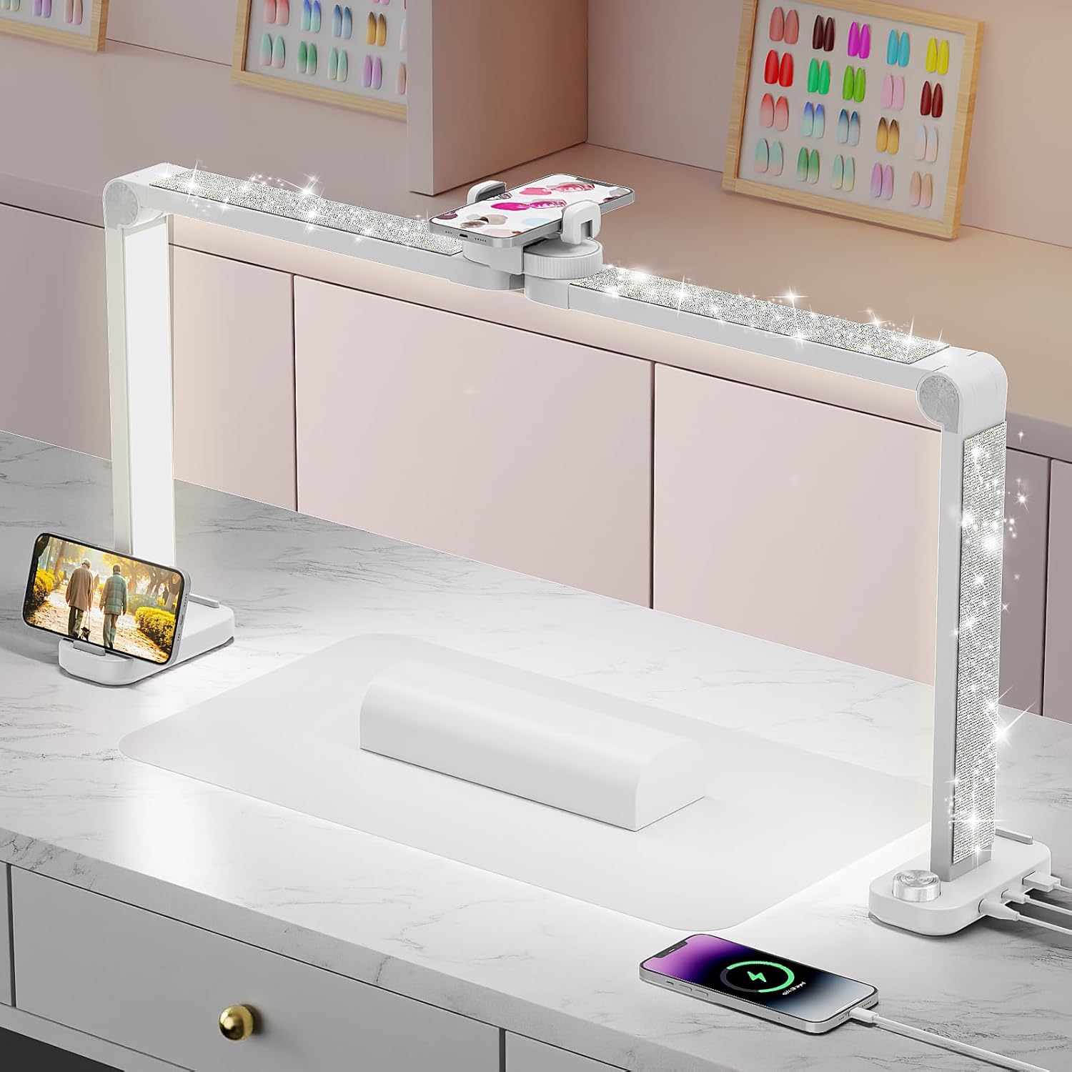 Coffee X - 34' Nails Tech Light Telefon Standlı