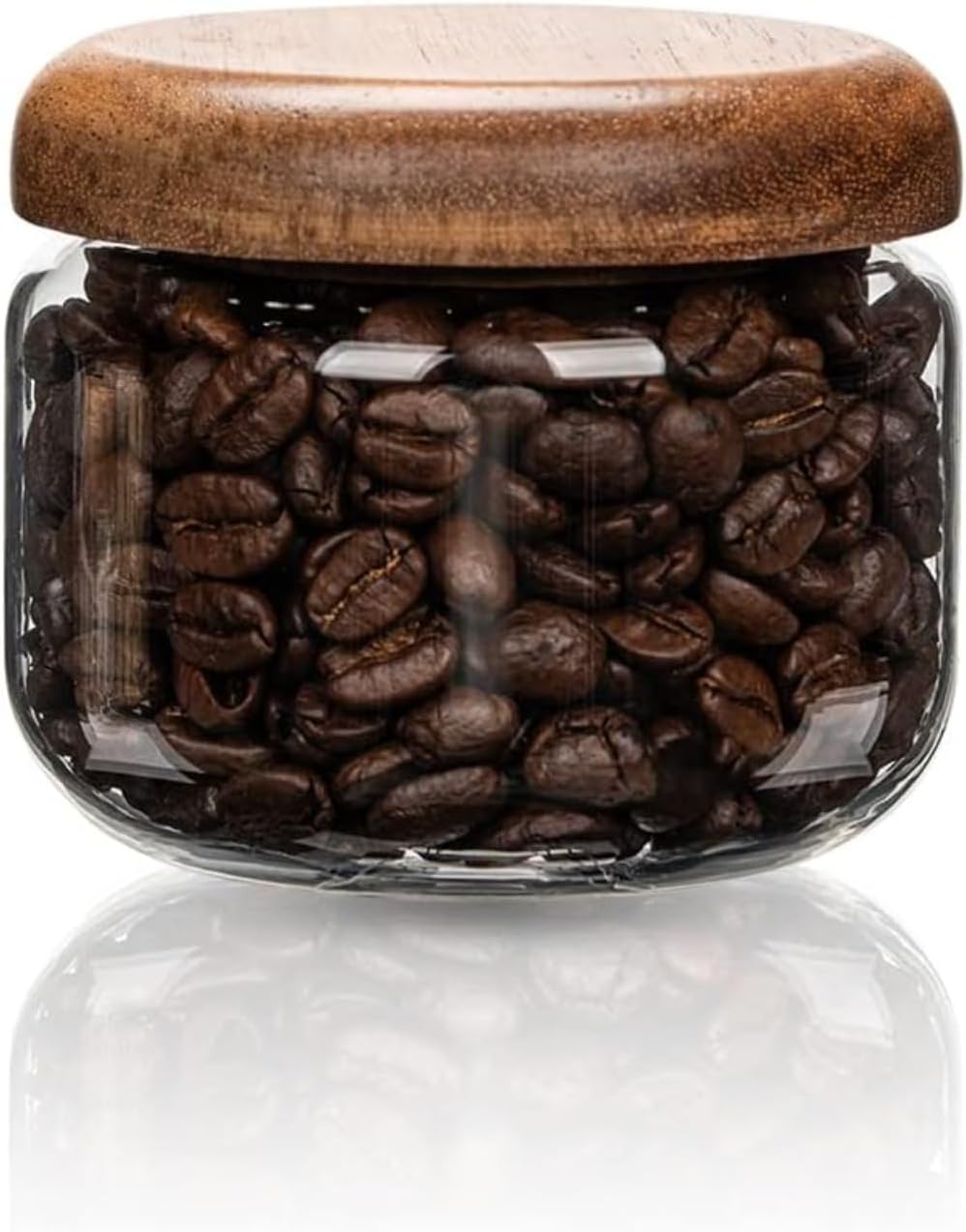 Coffee X - Ahşap Cam Gıda Kapları - Küçük